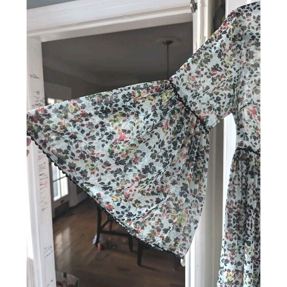 ANTHROPOLOGIE BHANUNI JYOTI LIBRA EMBROIDERED FLORAL TUNIC DRESS WOMEN'S SIZE 2 - Picture 4 of 6